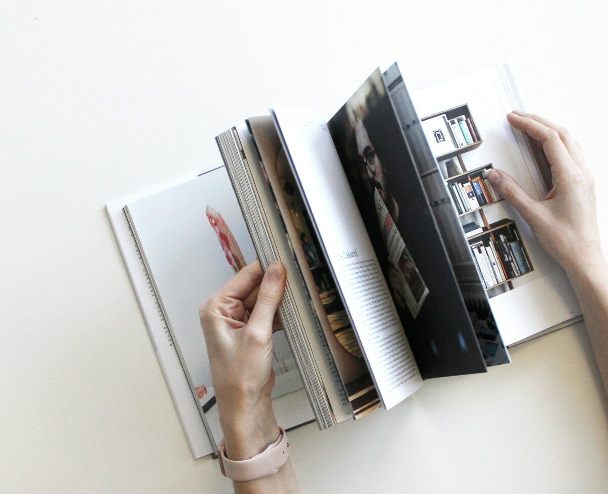 flat lay photography of opened book
